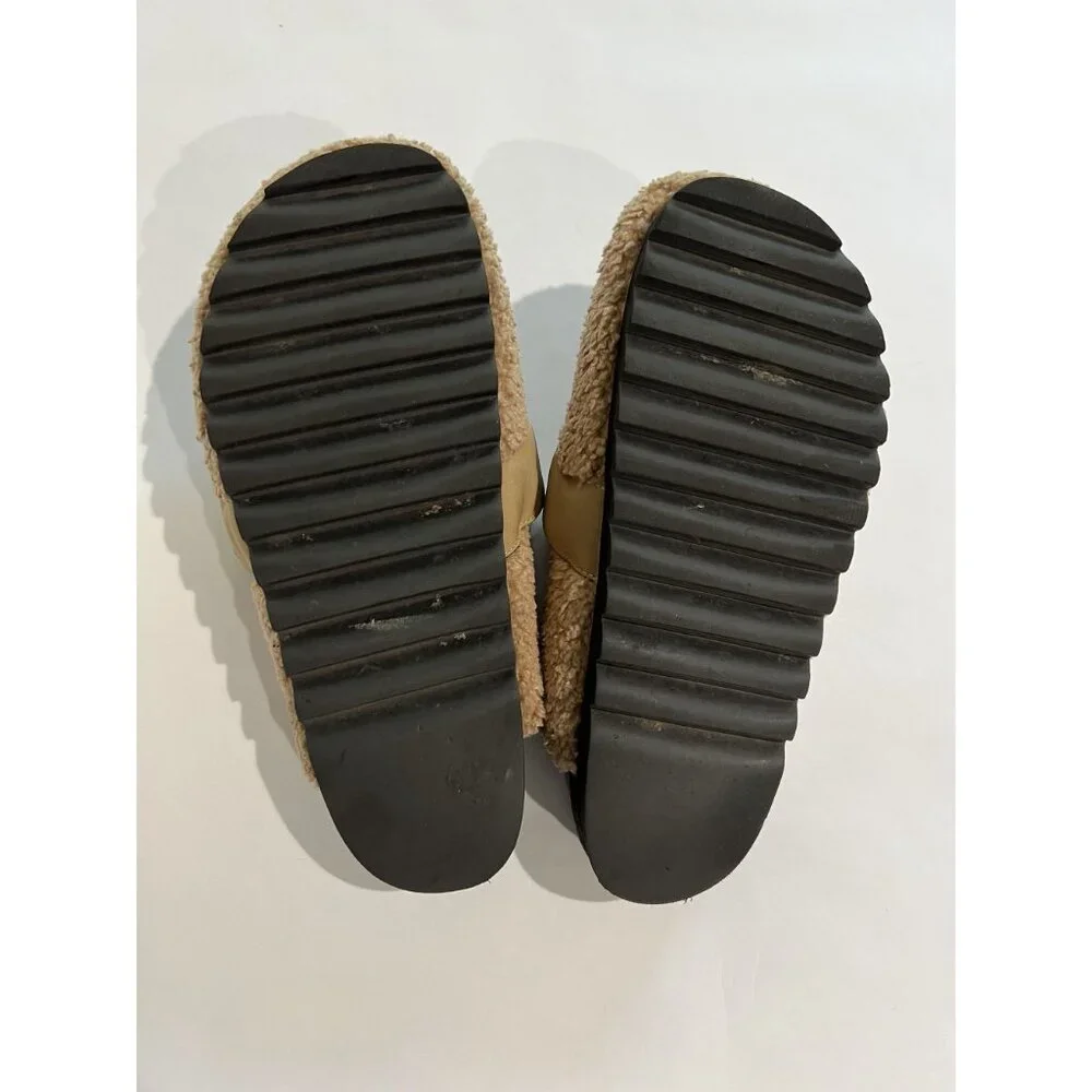 ROAM Fuzzy Loafer Mule in Beige Faux Shearling - Picture 6 of 6